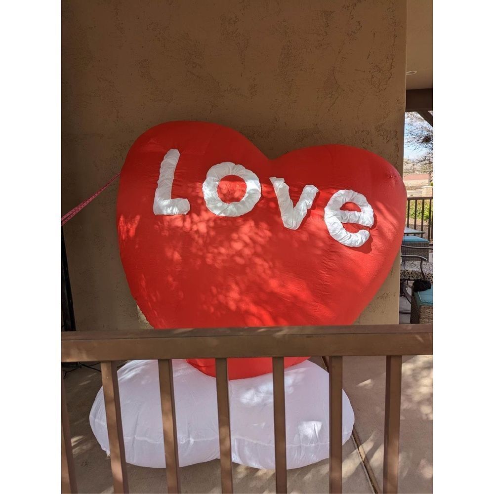Giant 7–8 feet valentine love heart inflatable, baby, shower, anniversary